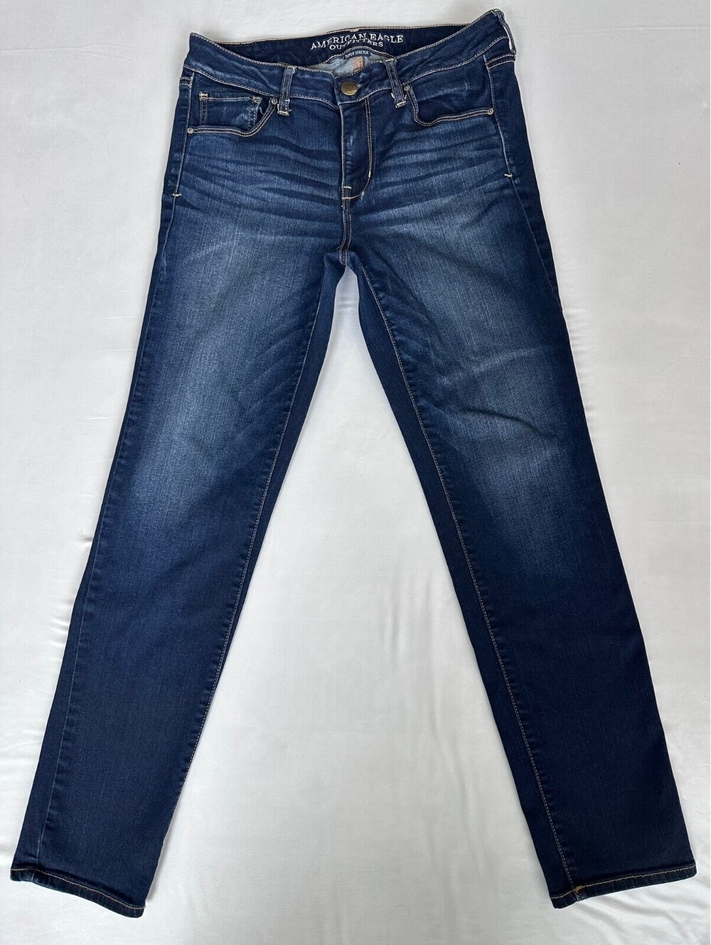 American Eagle Super Stretch Skinny Jeans Size 10 Regular Dark Wash Denim